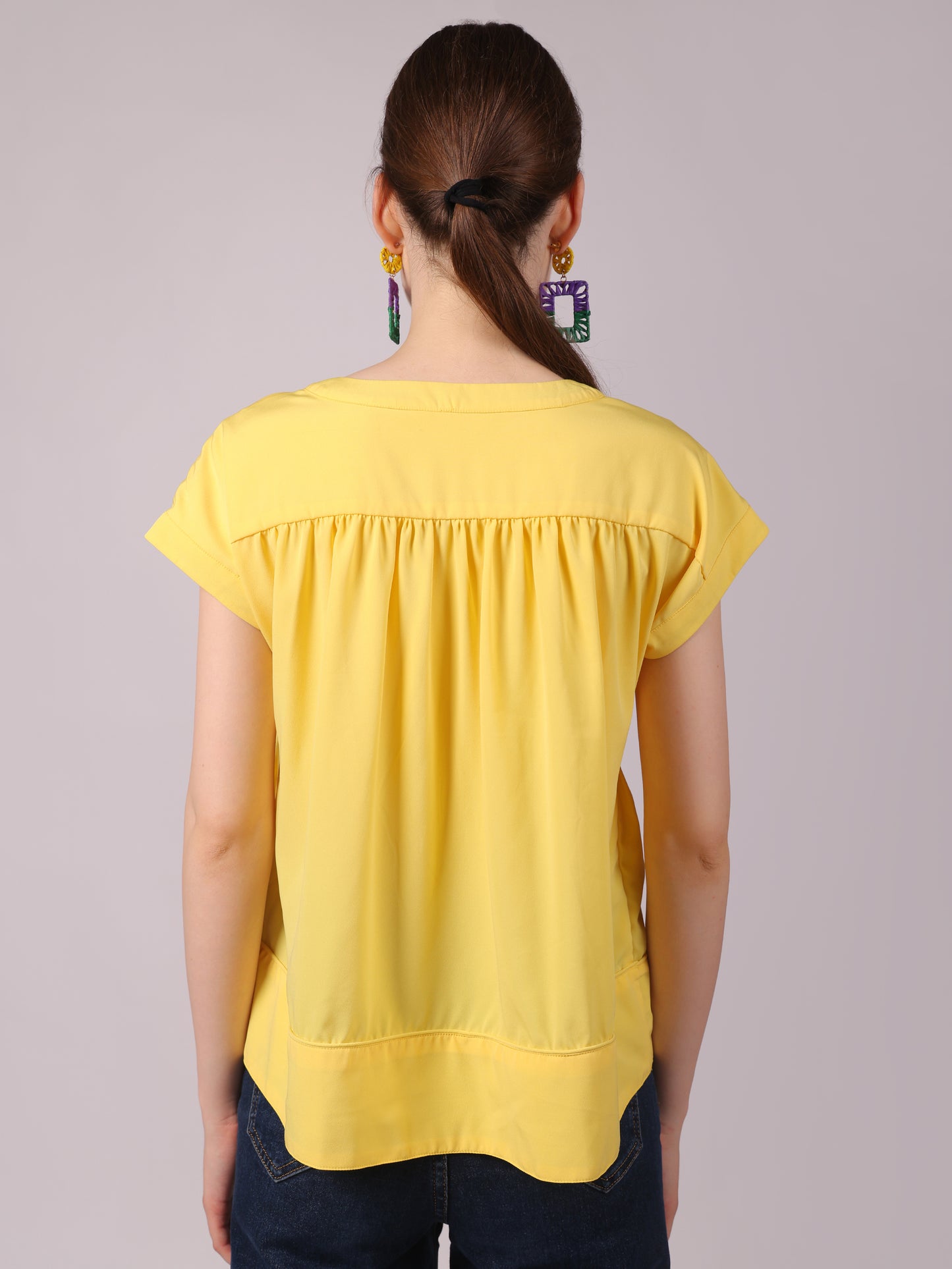 Yellow Smocking Swing Top