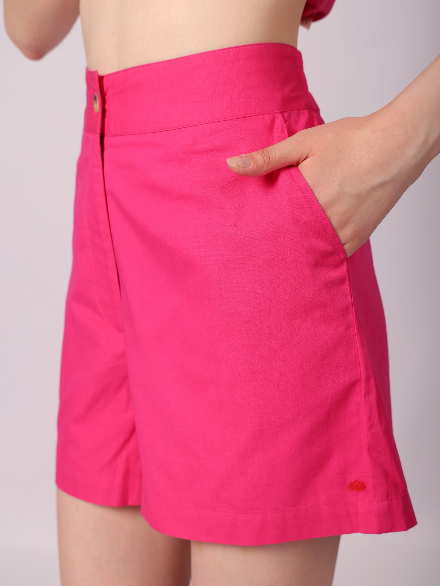 Tangerine & Fuchsia Color-block Co-ord Set