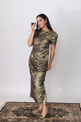 Metallic Muse Midi Dress