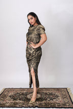 Metallic Muse Midi Dress