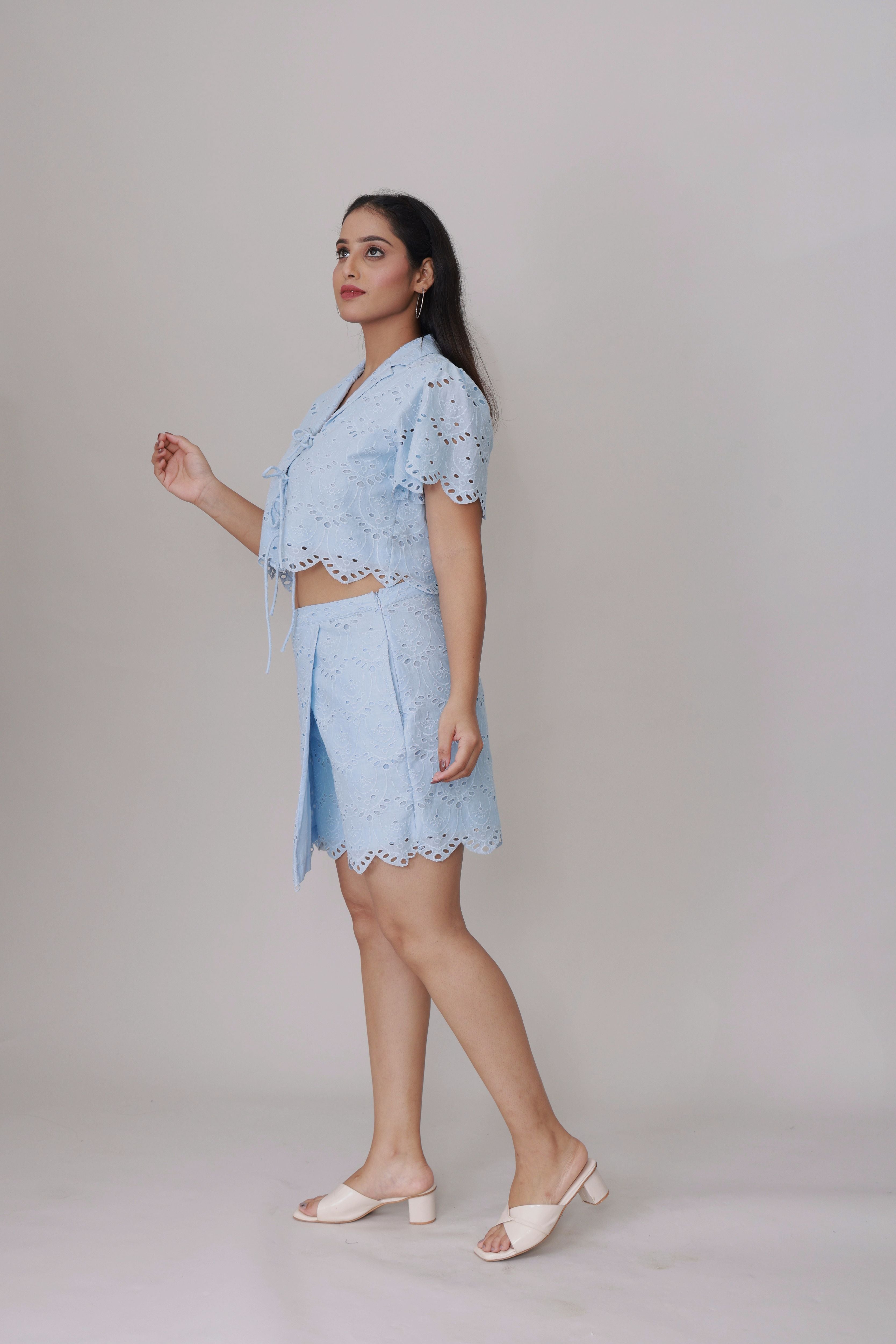 Azure Eyelet Co-ord Set