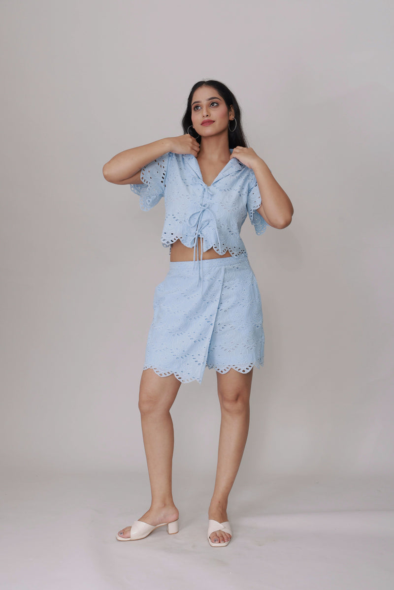 Azure Eyelet Co-ord Set