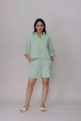Pastel Mint schiffli Co-ord Set