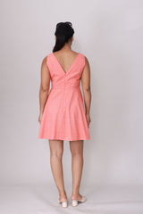 Coral Charm Schiffli Fit & Flare Dress