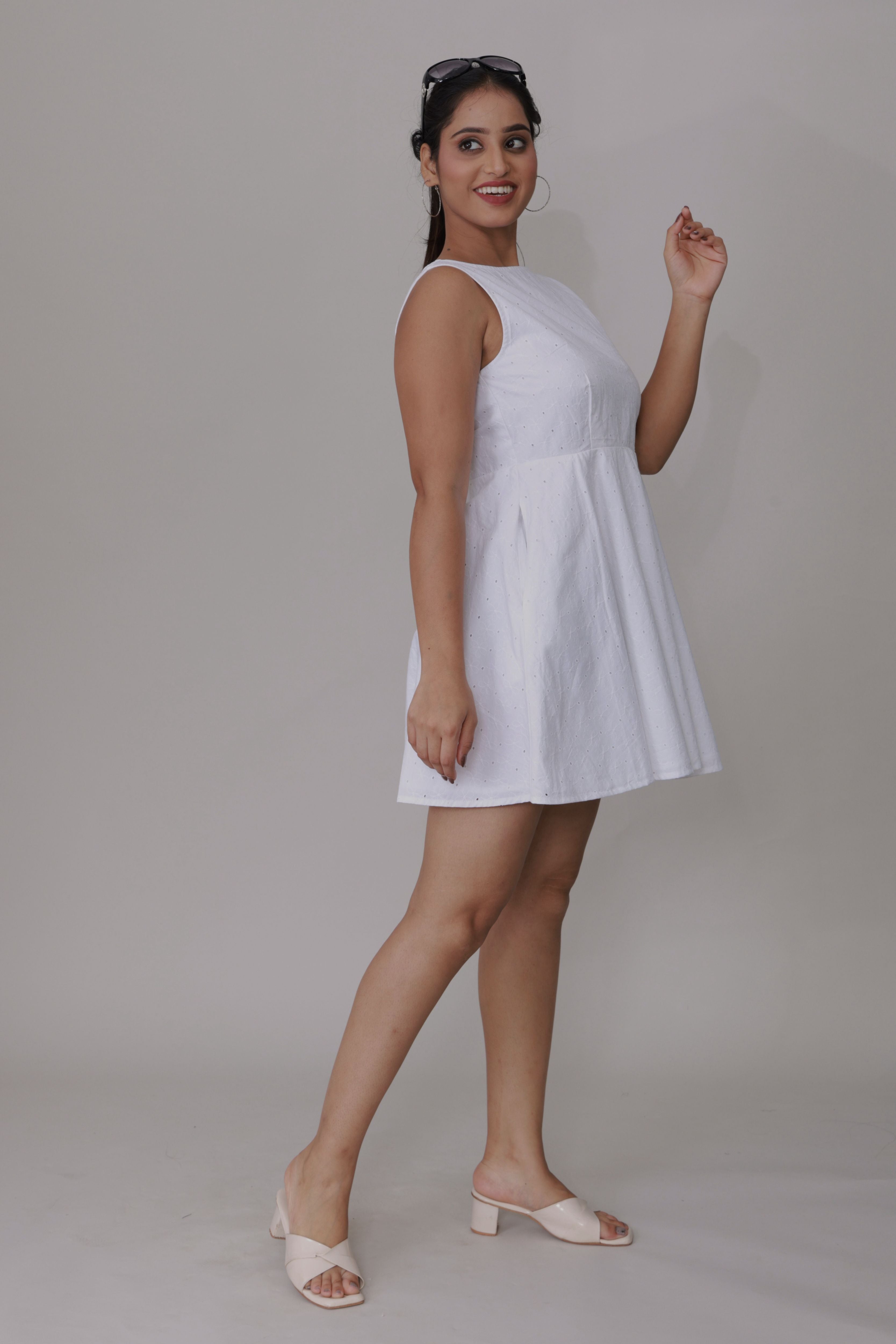 Summer Serenity Schiffli Fit & Flare Dress