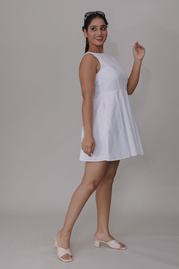 Summer Serenity Schiffli Fit & Flare Dress