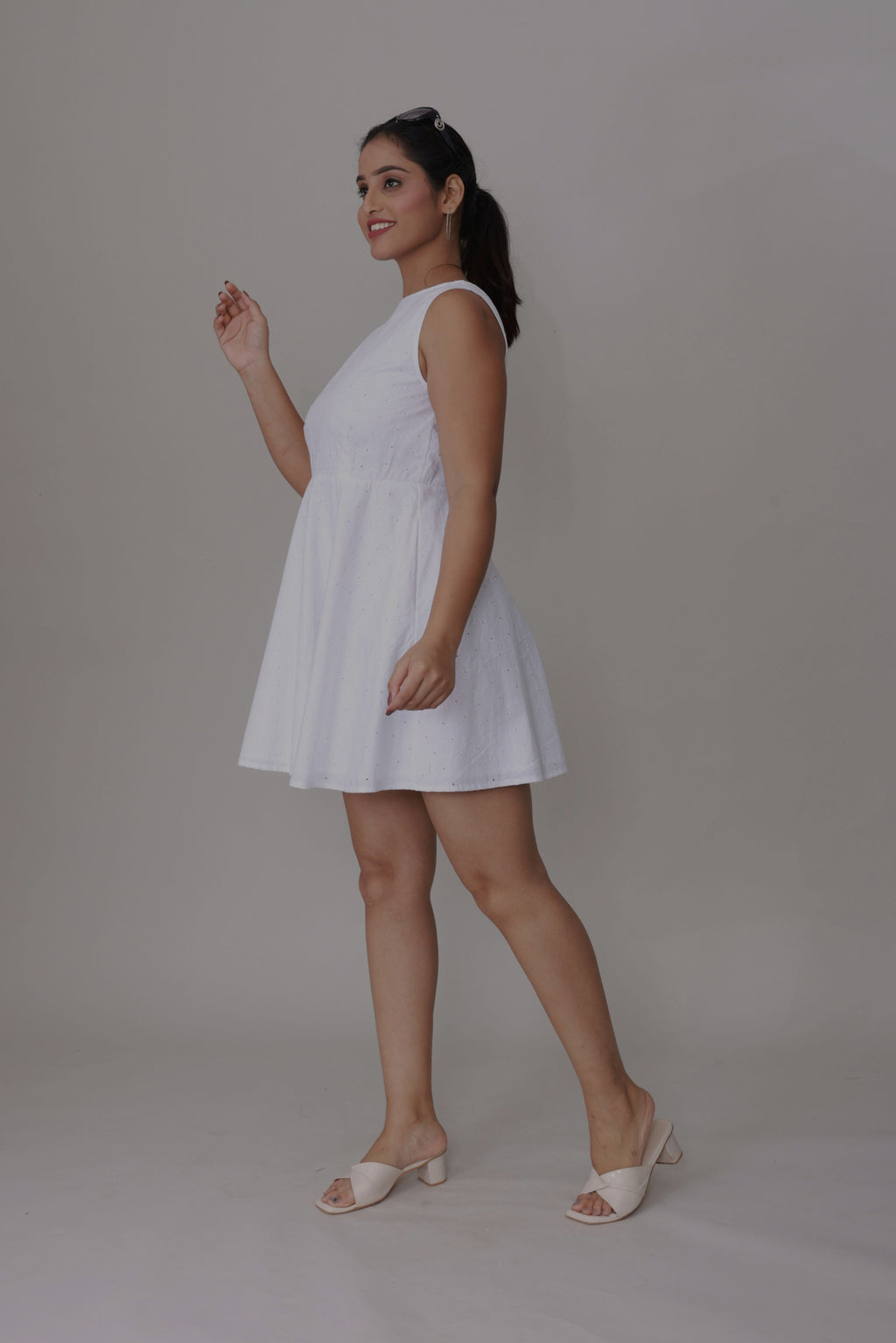 Summer Serenity Schiffli Fit & Flare Dress