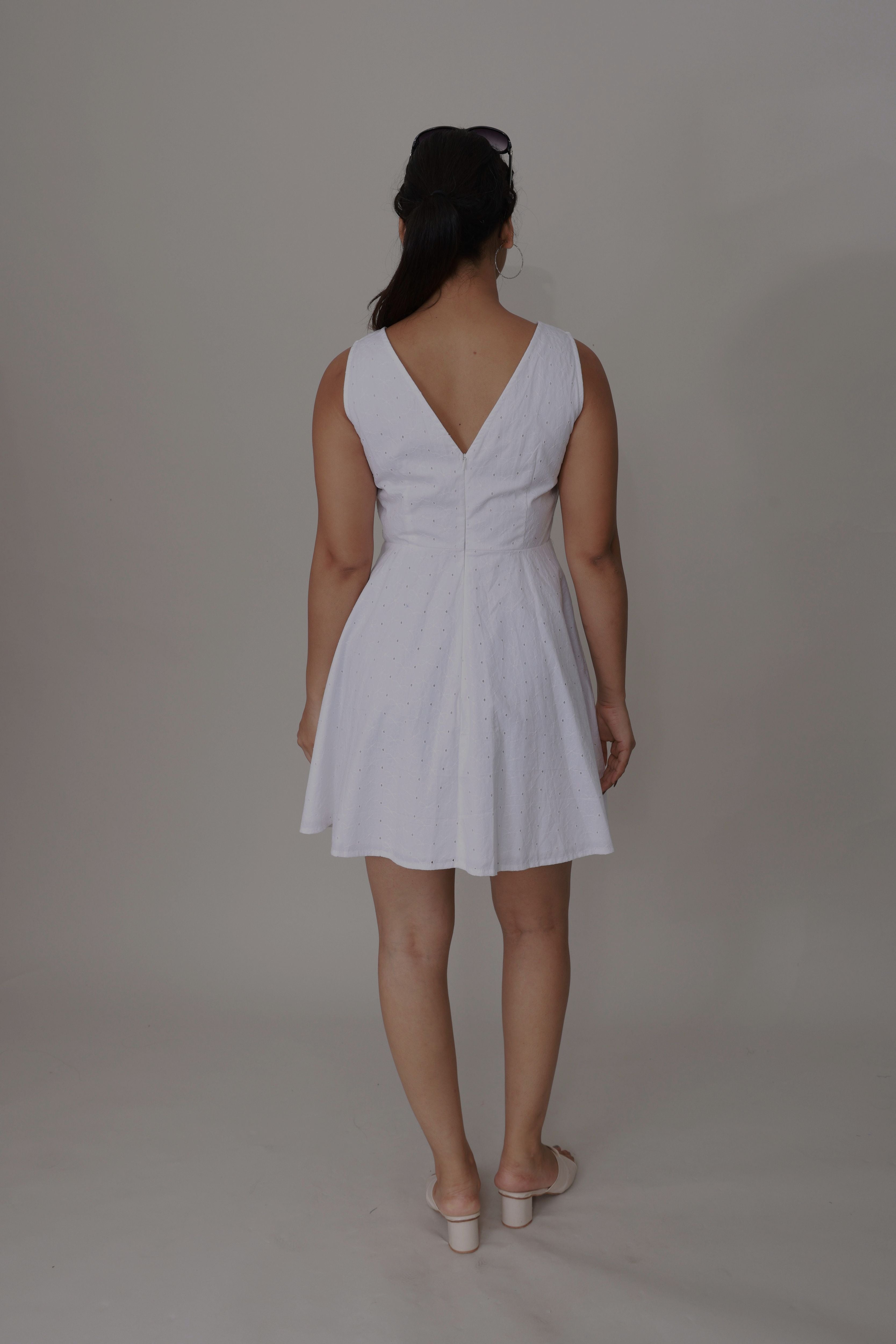 Summer Serenity Schiffli Fit & Flare Dress