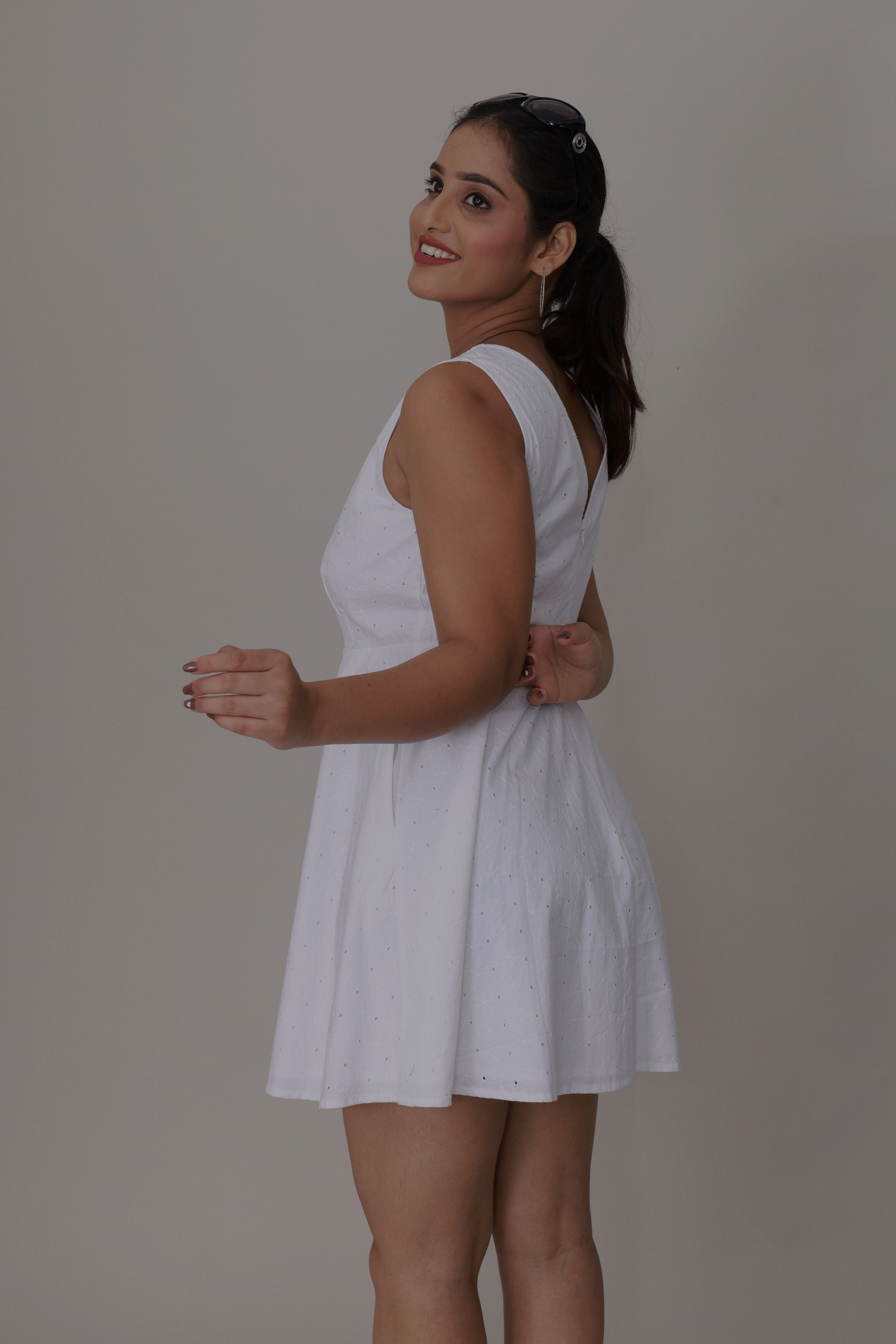 Summer Serenity Schiffli Fit & Flare Dress