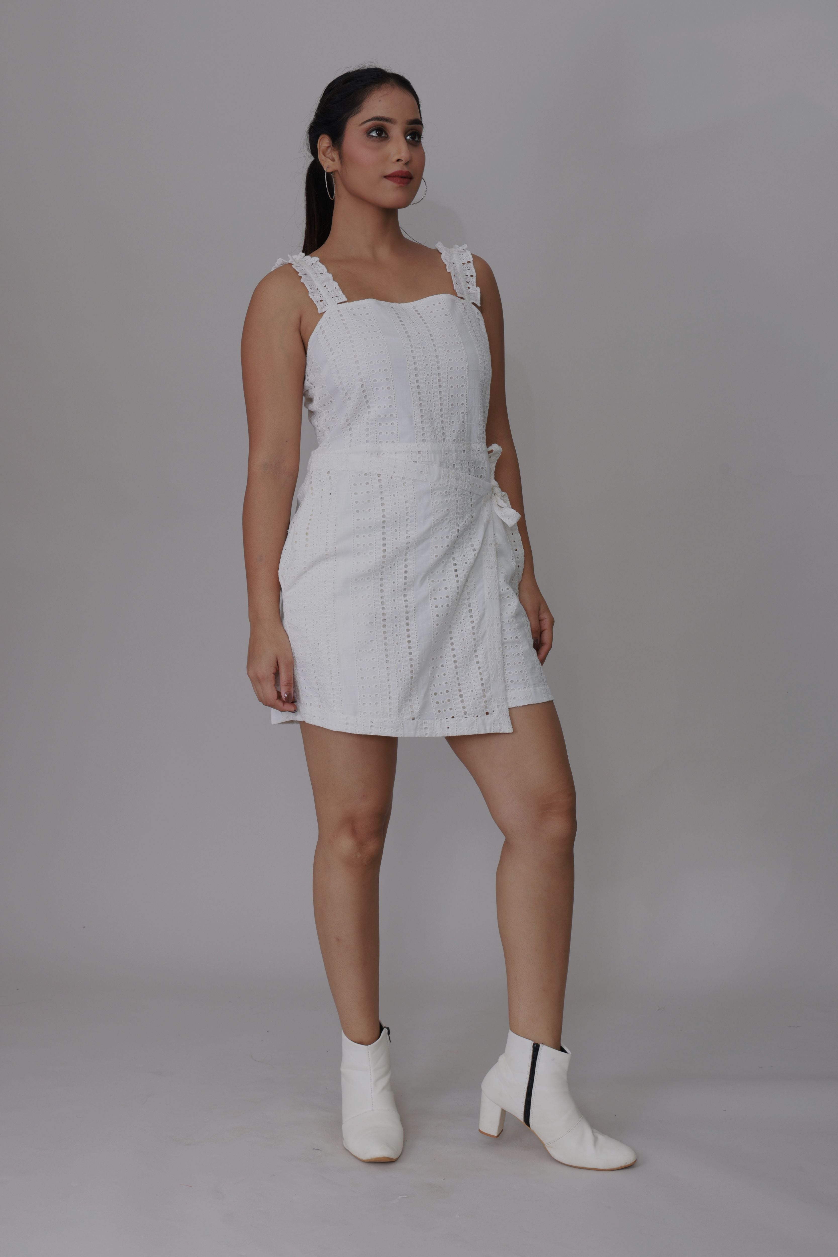 Luna Eyelet Wrap Romper