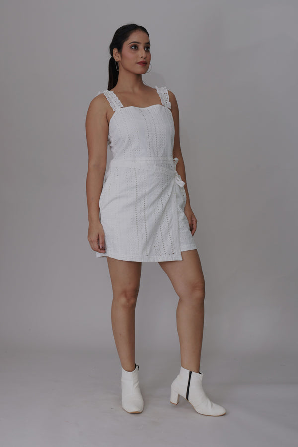 Luna Eyelet Wrap Romper