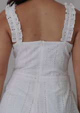 Luna Eyelet Wrap Romper