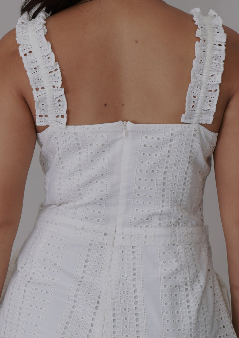 Luna Eyelet Wrap Romper