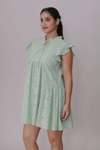 Mint Whispers Schiffli Dress