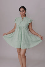 Mint Whispers Schiffli Dress