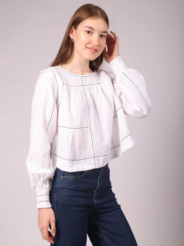 Swing Crop Top Summer White