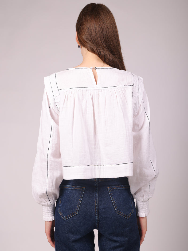 Swing Crop Top Summer White