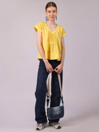Yellow Smocking Swing Top