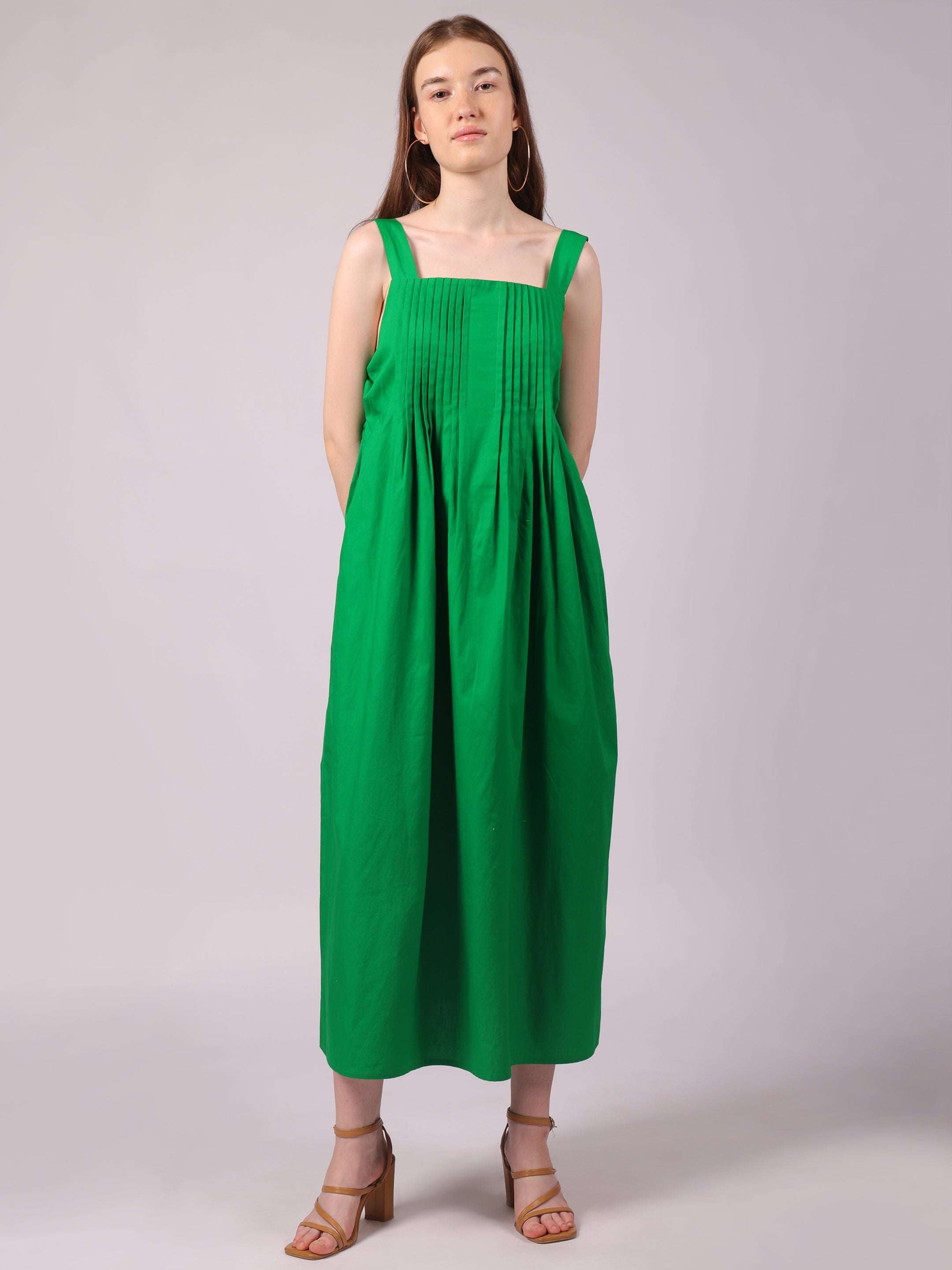 Green Spell Pleated Dress