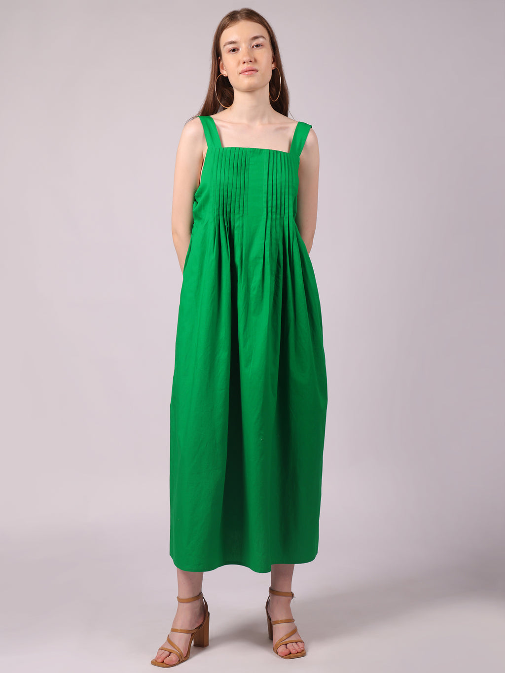 Green Spell Pleated Dress