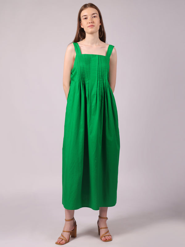 Green Spell Pleated Dress