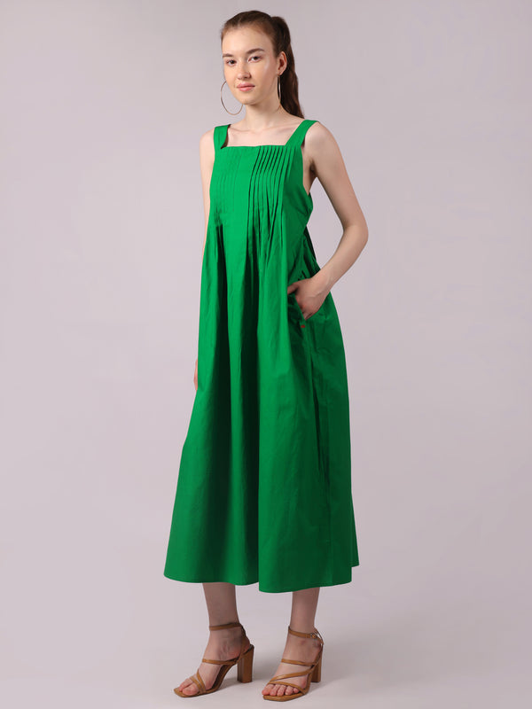 Green Spell Pleated Dress