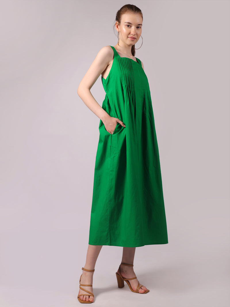Green Spell Pleated Dress