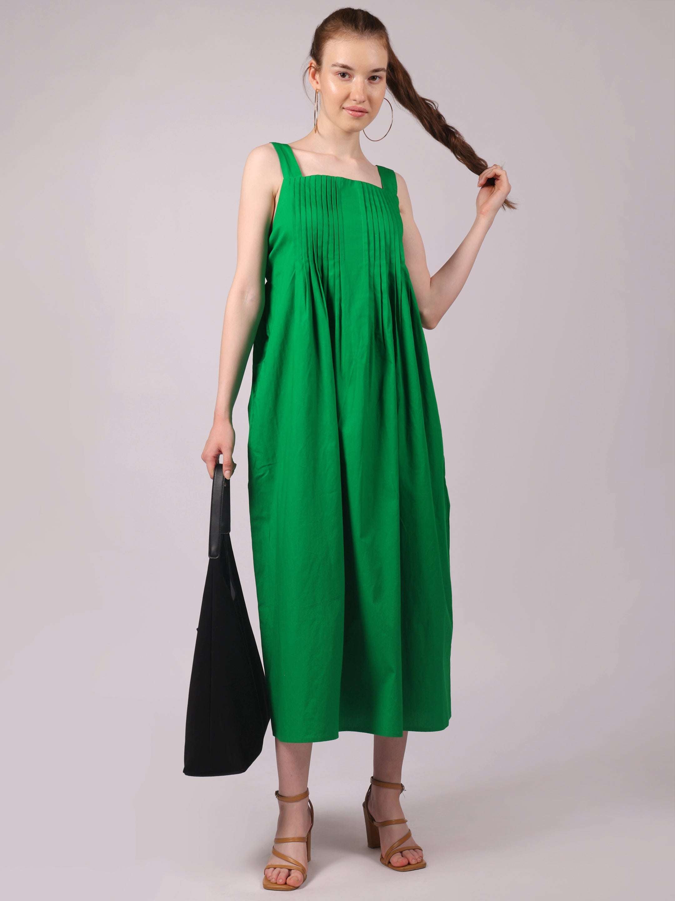 Green Spell Pleated Dress
