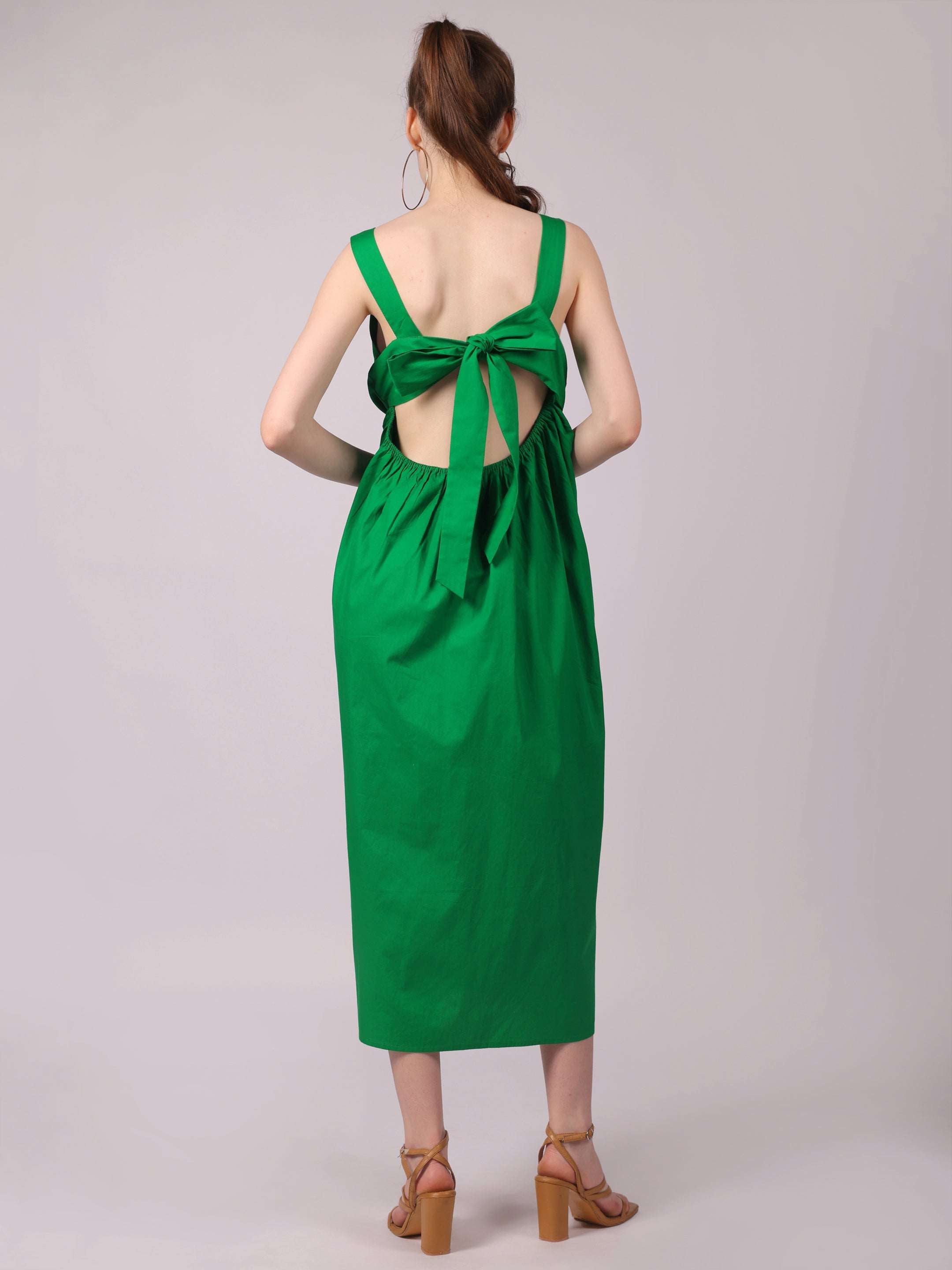 Green Spell Pleated Dress