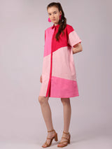 Pink Prism Shirt Dress