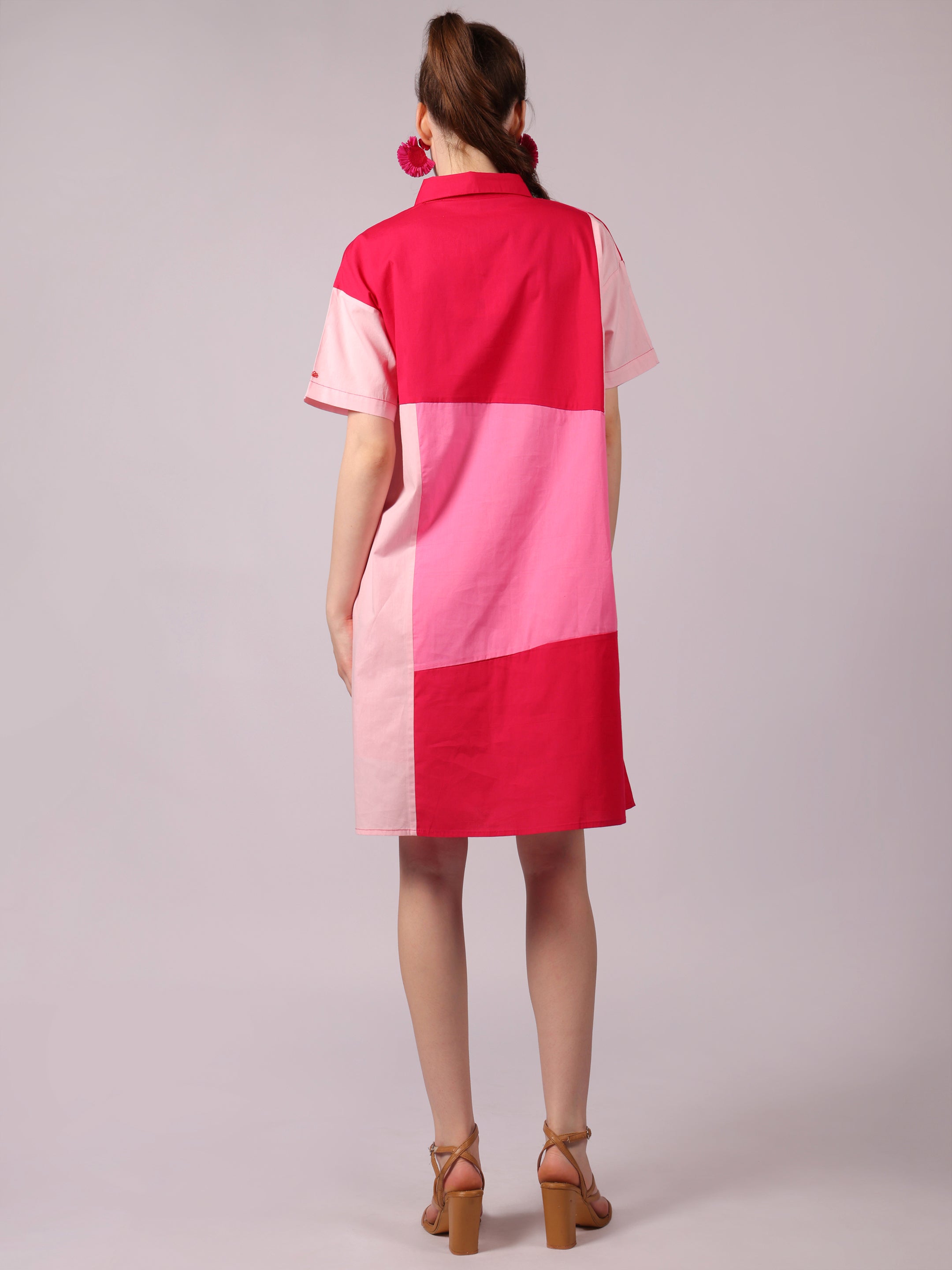 Pink Prism Shirt Dress