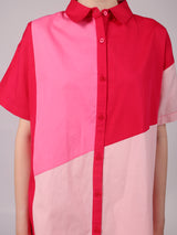 Pink Prism Shirt Dress