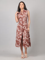 Serena Zippered Dress- Clay Blossom