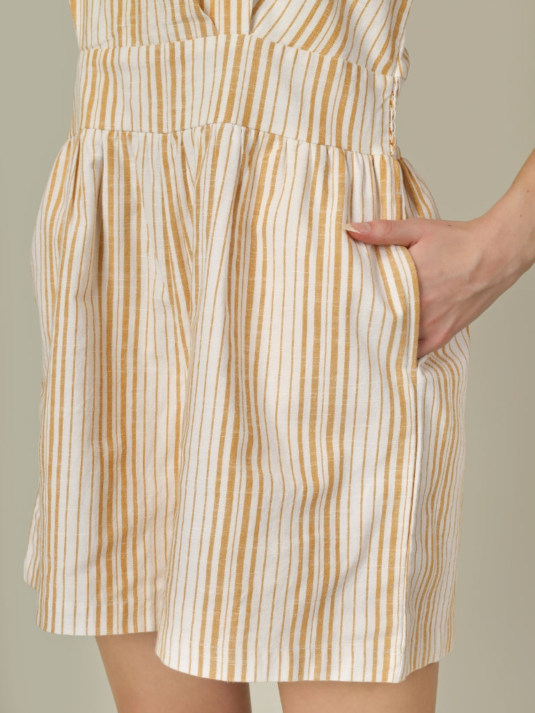 Golden Stripe Playsuit