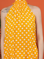 Polka Dots Printed Summer Viscose Polka Dots - Yellow
