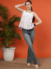 Floral Printed Summery Casual Cotton & Linen Bloom Top