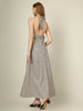 Monochrome Wave Halter Dress