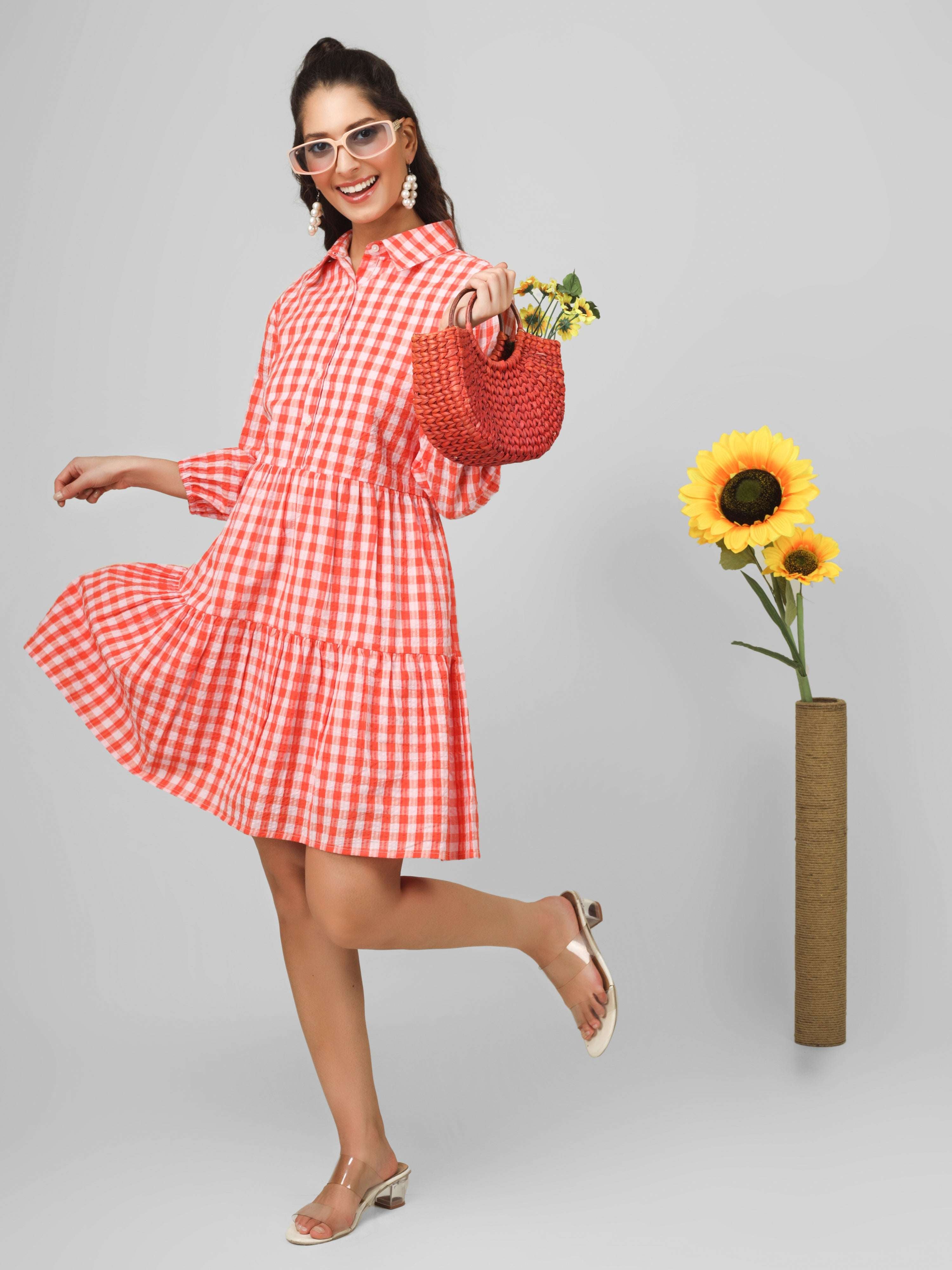 Ginger Gingham Dress