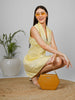 Sunlit Zip-Front Smocked Mini Dress