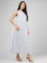 Coastal Breeze Striped Maxi Dress