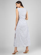 Coastal Breeze Striped Maxi Dress