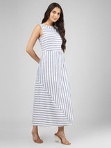 Coastal Breeze Striped Maxi Dress