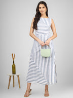 Coastal Breeze Striped Maxi Dress