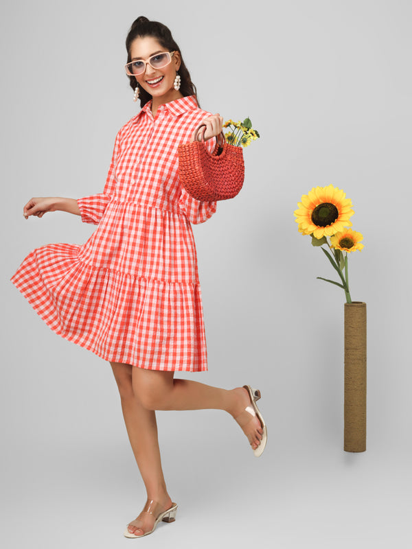 Ginger Gingham Dress