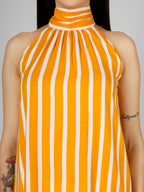 Sunburst Striped Halter Neck Top