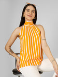 Sunburst Striped Halter Neck Top