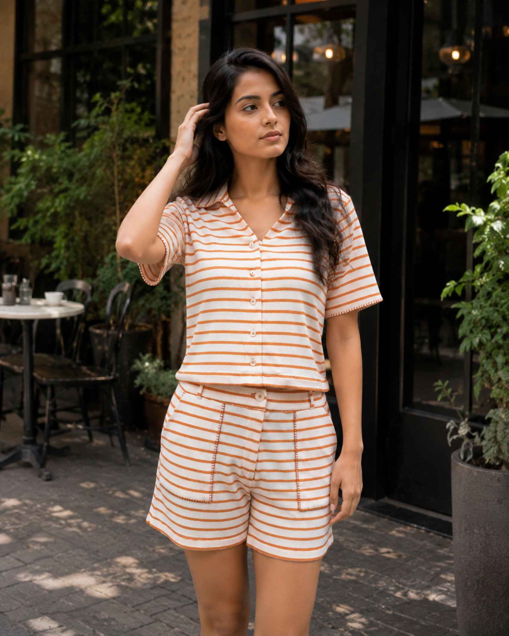 Urban Resort Stripe knitted Co-ord Set