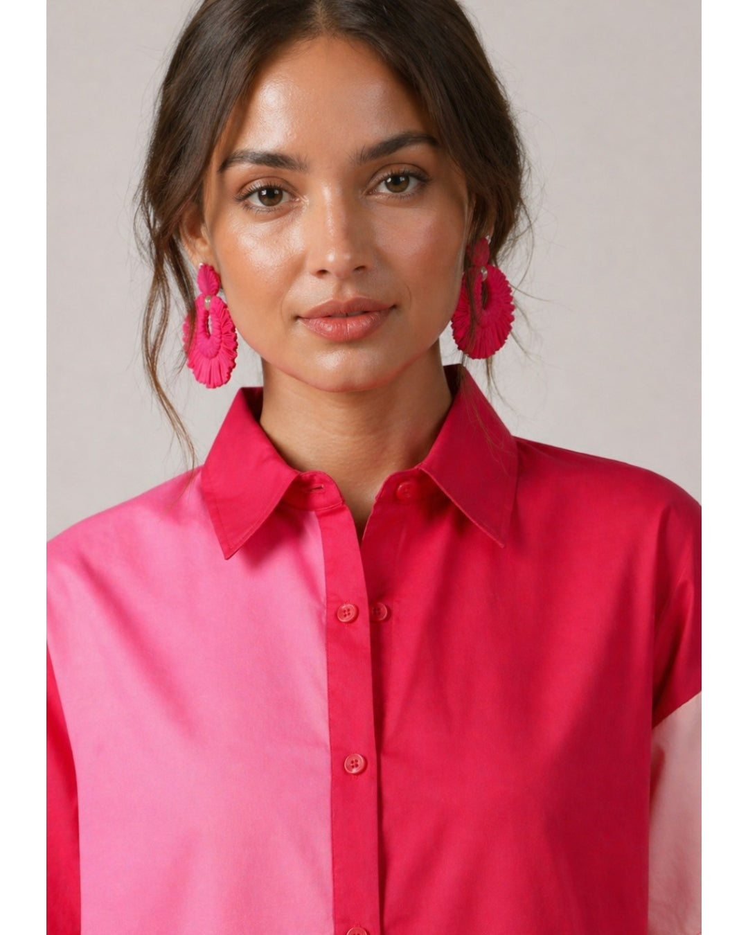 Pink Prism Shirt Dress