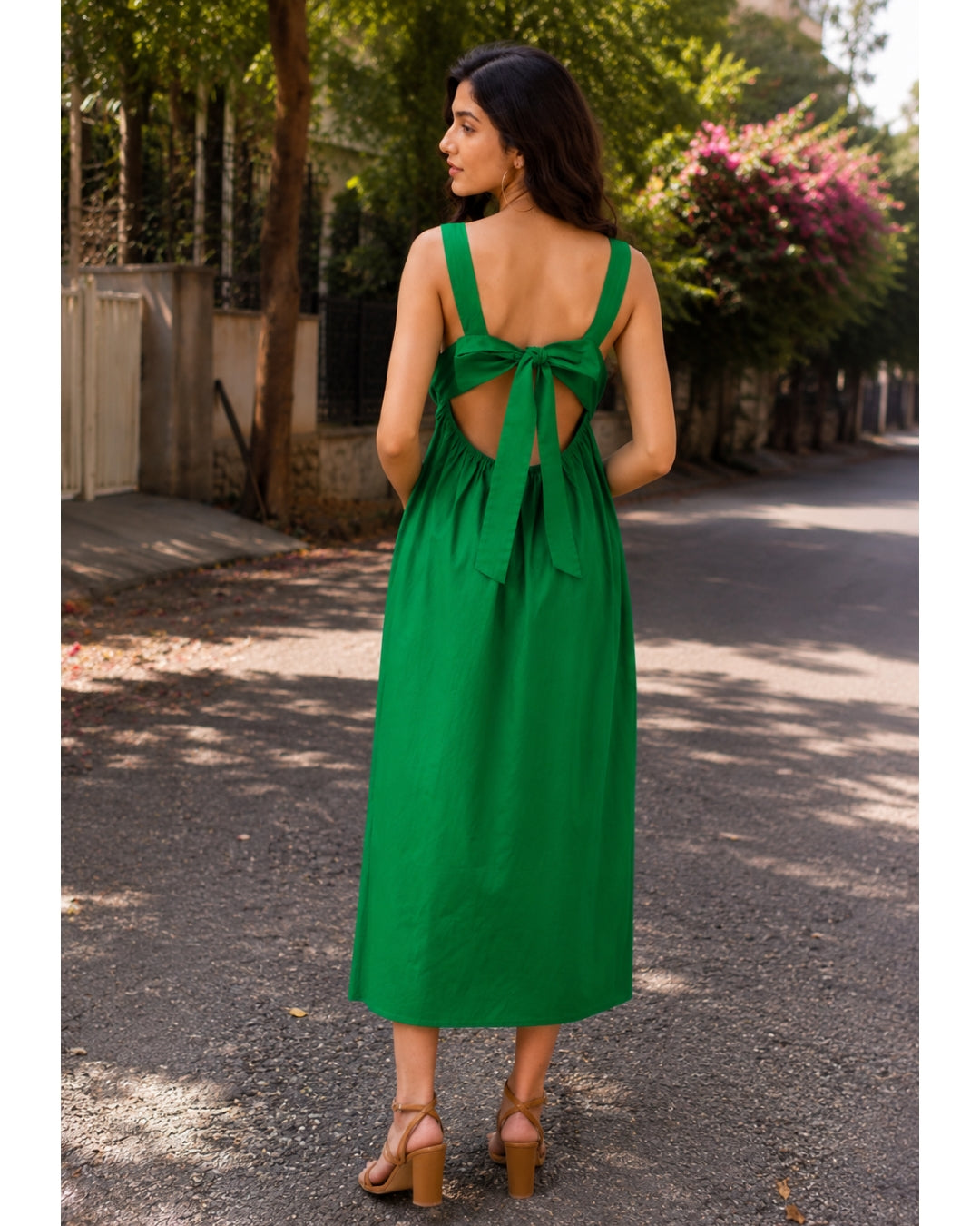 Green Spell Pleated Dress