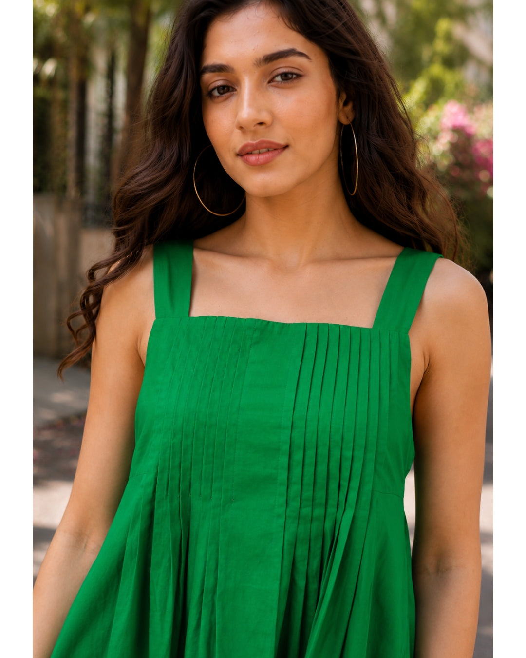 Green Spell Pleated Dress